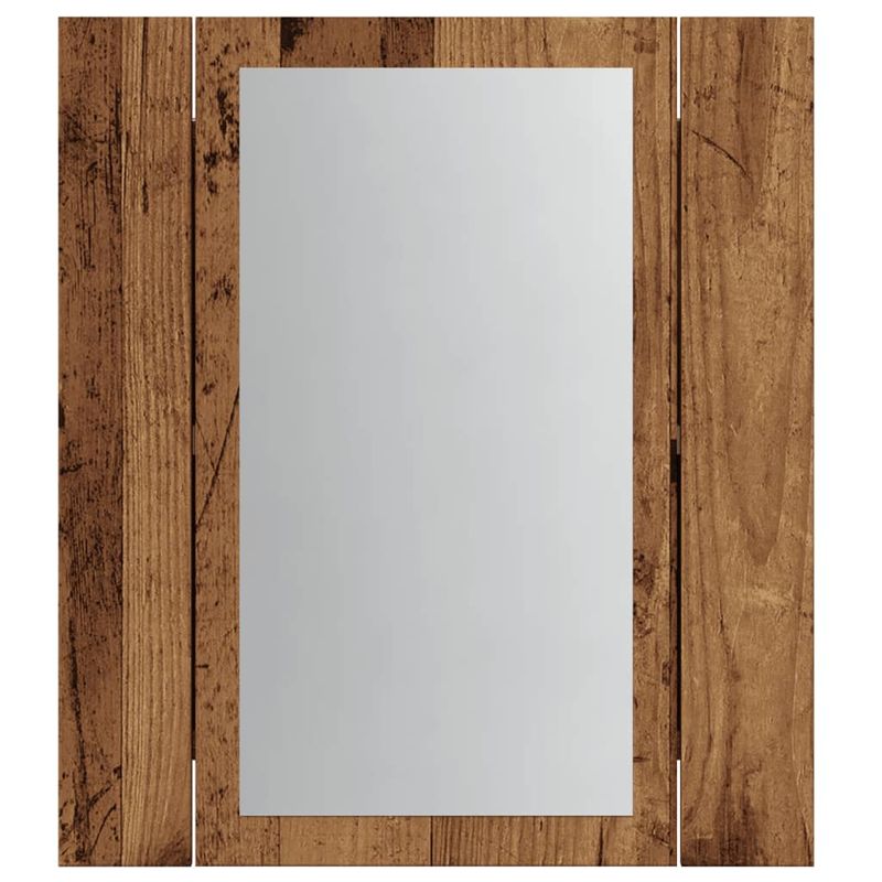 Casa si Gradina - Mobilier - Mobilier baie - Corpuri baie - Dulap cu oglinda cu LED de baie, lemn vechi, 40x12x45 cm, lemn - Infinity.ro