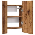 Casa si Gradina - Mobilier - Mobilier baie - Corpuri baie - Dulap cu oglinda cu LED de baie, lemn vechi, 40x12x45 cm, lemn - Infinity.ro