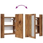 Casa si Gradina - Mobilier - Mobilier baie - Corpuri baie - Dulap cu oglinda cu LED de baie, lemn vechi, 40x12x45 cm, lemn - Infinity.ro