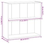 Casa si Gradina - Mobilier - Biblioteci si rafturi - Biblioteci - Biblioteca, stejar fumuriu, 80x30x77 cm, lemn prelucrat - Infinity.ro