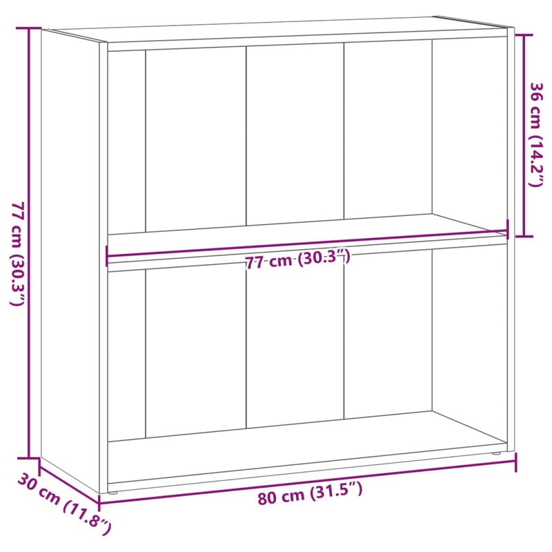 Casa si Gradina - Mobilier - Biblioteci si rafturi - Biblioteci - Biblioteca, stejar fumuriu, 80x30x77 cm, lemn prelucrat - Infinity.ro
