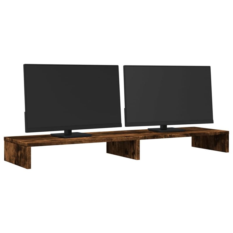 PC, gaming si accesorii - Desktop PC & monitoare - Accesorii monitoare - Suport de monitor, stejar fumuriu, 100x27x10 cm, lemn prelucrat - Infinity.ro