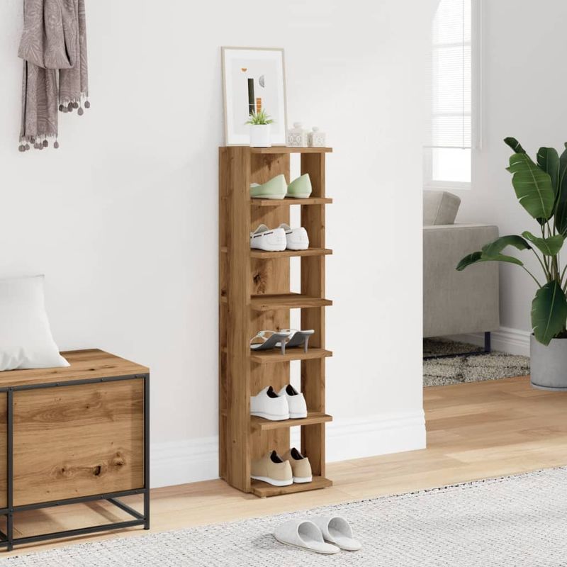 Casa si Gradina - Mobilier - Organizare si depozitare - Organizator incaltaminte - Pantofar, stejar artizanal, 28x27x102 cm lemn prelucrat - Infinity.ro