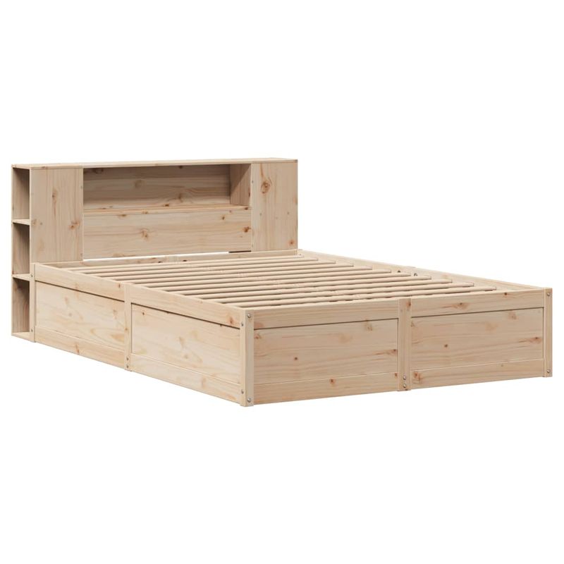 Casa si Gradina - Mobilier - Paturi si accesorii - Paturi - Cadru de pat fara saltea, 140x190 cm, lemn masiv de pin - Infinity.ro