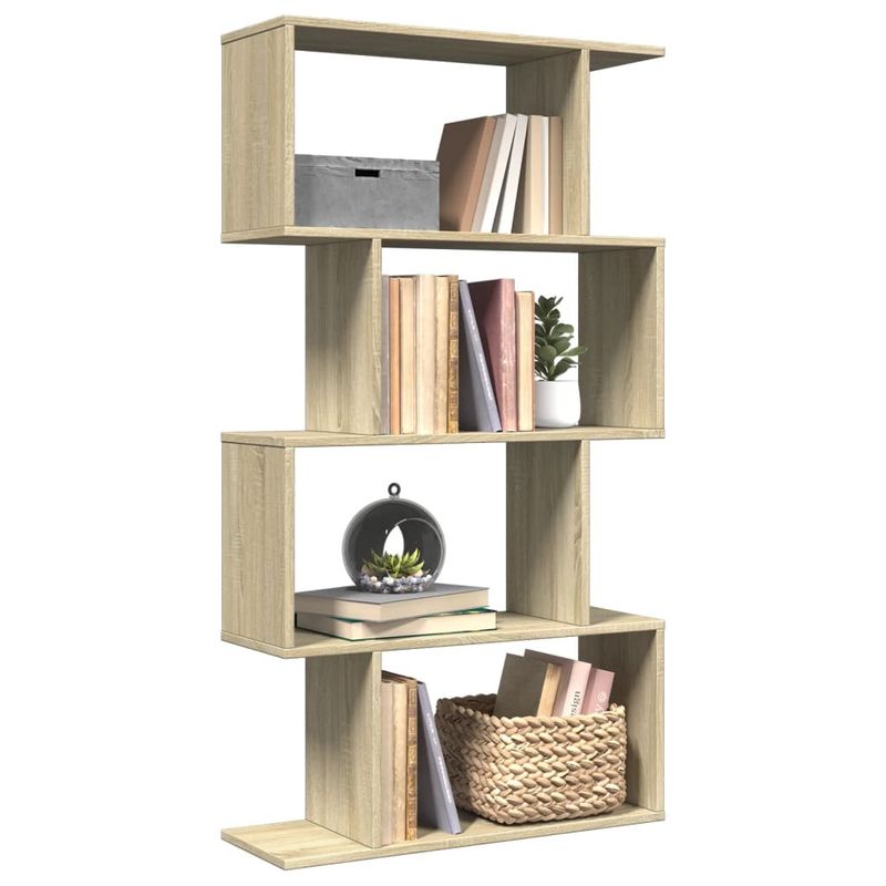 Casa si Gradina - Mobilier - Biblioteci si rafturi - Biblioteci - Biblioteca/separator 4 niveluri stejar sonoma 70x24x129cm lemn - Infinity.ro