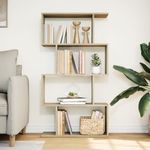Casa si Gradina - Mobilier - Biblioteci si rafturi - Biblioteci - Biblioteca/separator 4 niveluri stejar sonoma 70x24x129cm lemn - Infinity.ro