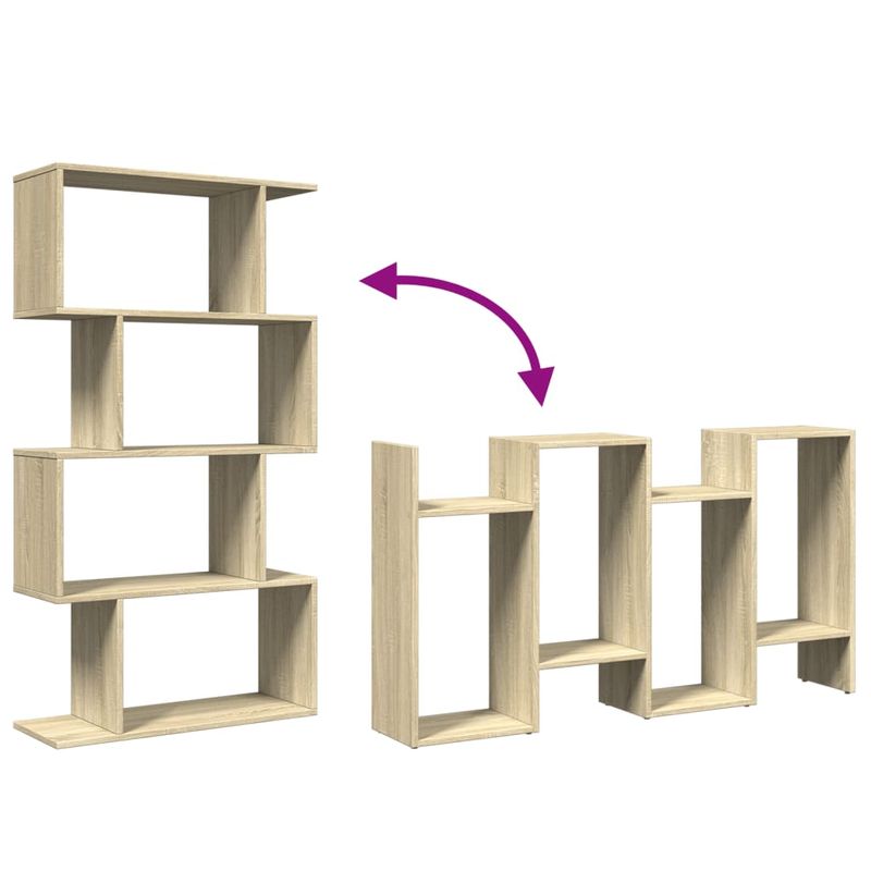 Casa si Gradina - Mobilier - Biblioteci si rafturi - Biblioteci - Biblioteca/separator 4 niveluri stejar sonoma 70x24x129cm lemn - Infinity.ro