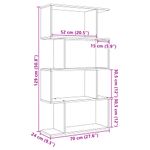 Casa si Gradina - Mobilier - Biblioteci si rafturi - Biblioteci - Biblioteca/separator 4 niveluri stejar sonoma 70x24x129cm lemn - Infinity.ro