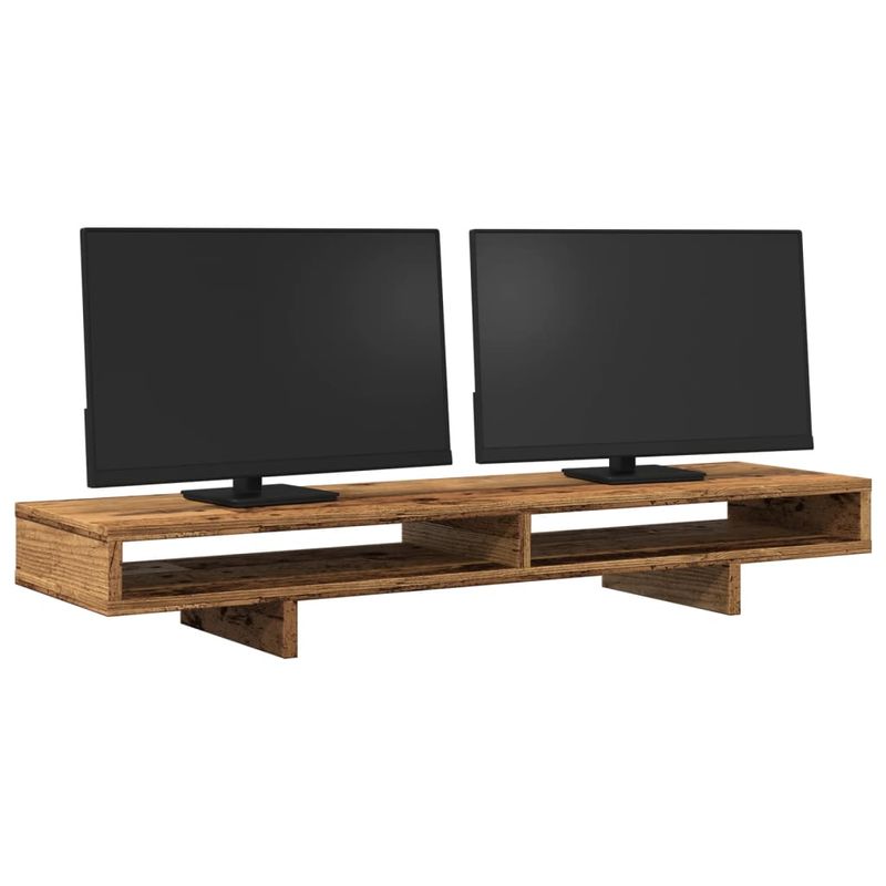 PC, gaming si accesorii - Desktop PC & monitoare - Accesorii monitoare - Suport monitor, lemn vechi, 100x27x15 cm, lemn prelucrat - Infinity.ro