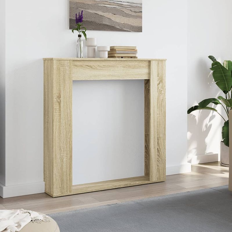 Casa si Gradina - Termice - Sobe, Seminee si accesorii - Accesorii seminee si sobe - Masca de semineu, stejar sonoma, 100x20x100 cm, lemn prelucrat - Infinity.ro