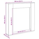 Casa si Gradina - Termice - Sobe, Seminee si accesorii - Accesorii seminee si sobe - Masca de semineu, stejar sonoma, 100x20x100 cm, lemn prelucrat - Infinity.ro
