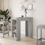 Casa si Gradina - Mobilier - Mese si birouri - Mese bucatarie si dining - Masa bar cu rafturi, gri sonoma, 95x47x103,5 cm, lemn prelucrat - Infinity.ro