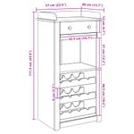 Casa si Gradina - Mobilier - Dulapuri si sifoniere - Dulapuri - Dulap de vinuri „Panama”, 57x40x111,5 cm, lemn masiv de pin - Infinity.ro