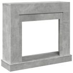 Casa si Gradina - Termice - Sobe, Seminee si accesorii - Accesorii seminee si sobe - Masca de semineu, gri beton, 100x30x87,5 cm, lemn prelucrat - Infinity.ro
