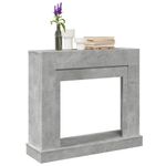 Casa si Gradina - Termice - Sobe, Seminee si accesorii - Accesorii seminee si sobe - Masca de semineu, gri beton, 100x30x87,5 cm, lemn prelucrat - Infinity.ro