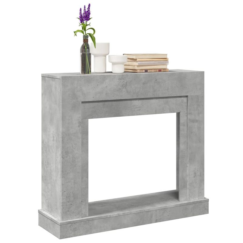 Casa si Gradina - Termice - Sobe, Seminee si accesorii - Accesorii seminee si sobe - Masca de semineu, gri beton, 100x30x87,5 cm, lemn prelucrat - Infinity.ro
