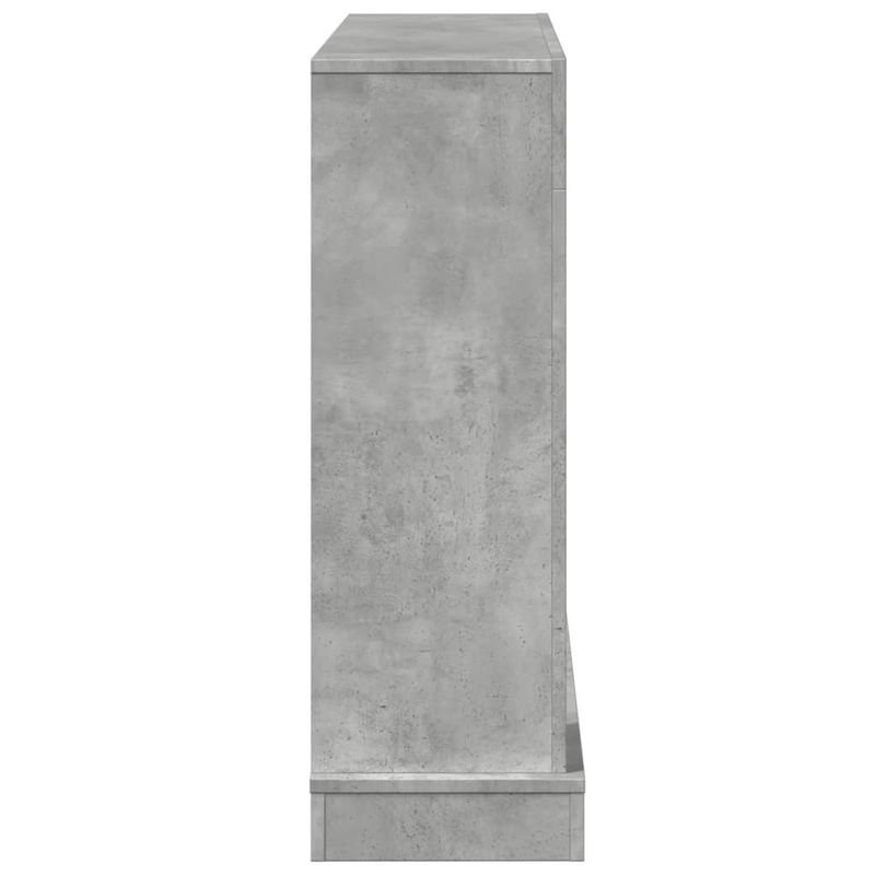 Casa si Gradina - Termice - Sobe, Seminee si accesorii - Accesorii seminee si sobe - Masca de semineu, gri beton, 100x30x87,5 cm, lemn prelucrat - Infinity.ro