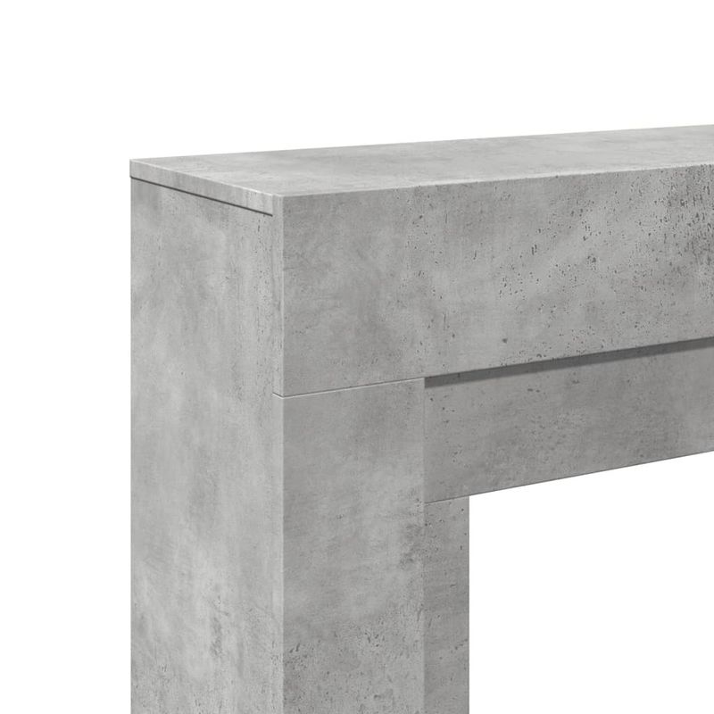 Casa si Gradina - Termice - Sobe, Seminee si accesorii - Accesorii seminee si sobe - Masca de semineu, gri beton, 100x30x87,5 cm, lemn prelucrat - Infinity.ro