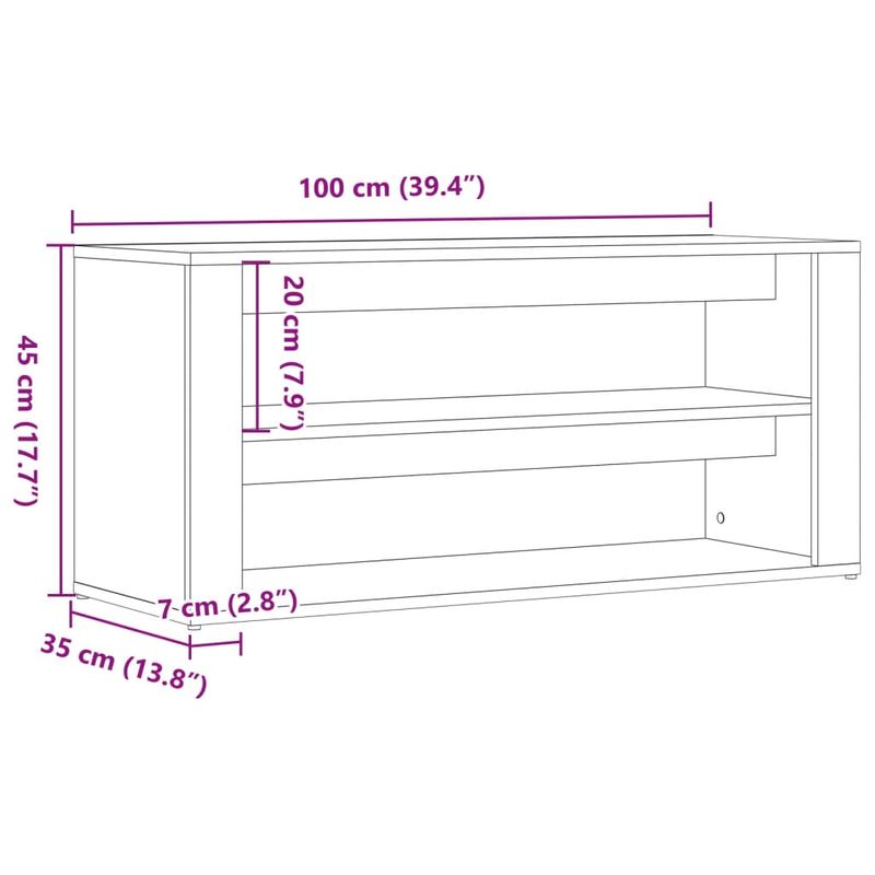 Casa si Gradina - Mobilier - Organizare si depozitare - Organizator incaltaminte - Bancheta de pantofi, lemn vechi, 100x35x45 cm, lemn prelucrat - Infinity.ro