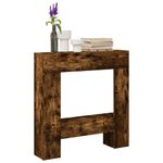 Casa si Gradina - Termice - Sobe, Seminee si accesorii - Accesorii seminee si sobe - Masca de semineu, stejar fumuriu 81x18x82 cm, lemn prelucrat - Infinity.ro