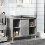 Casa si Gradina - Mobilier - Mobilier baie - Corpuri baie - Dulap pentru baie, gri beton, 80x33x60 cm, lemn compozit - Infinity.ro