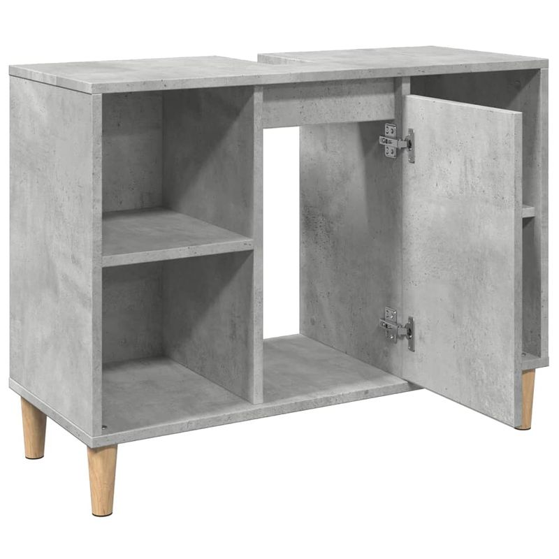 Casa si Gradina - Mobilier - Mobilier baie - Corpuri baie - Dulap pentru baie, gri beton, 80x33x60 cm, lemn compozit - Infinity.ro