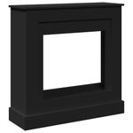 Casa si Gradina - Termice - Sobe, Seminee si accesorii - Accesorii seminee si sobe - Masca de semineu, negru, 90x30x90 cm, lemn prelucrat - Infinity.ro