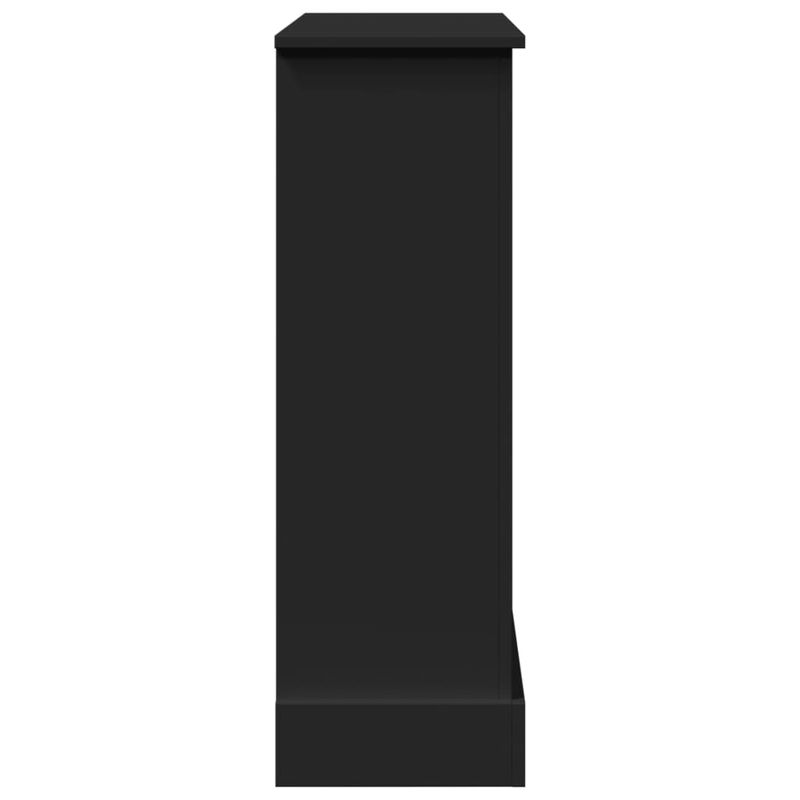 Casa si Gradina - Termice - Sobe, Seminee si accesorii - Accesorii seminee si sobe - Masca de semineu, negru, 90x30x90 cm, lemn prelucrat - Infinity.ro