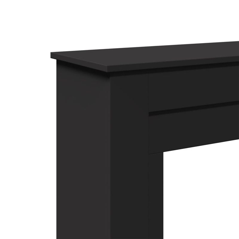 Casa si Gradina - Termice - Sobe, Seminee si accesorii - Accesorii seminee si sobe - Masca de semineu, negru, 90x30x90 cm, lemn prelucrat - Infinity.ro