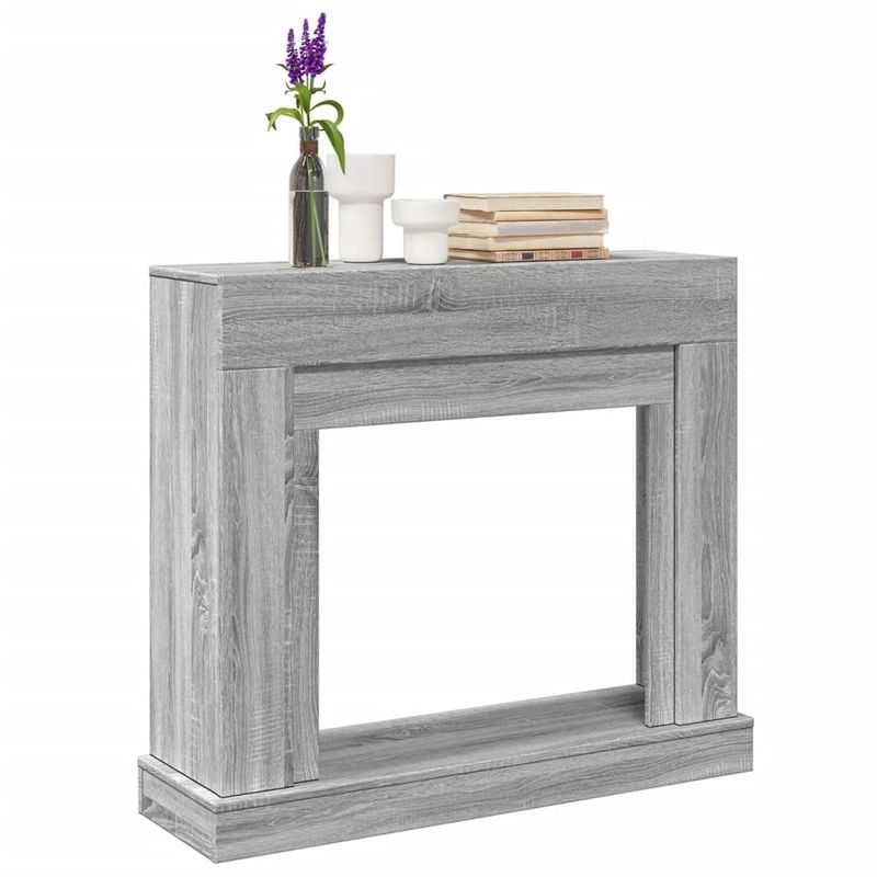 Casa si Gradina - Termice - Sobe, Seminee si accesorii - Accesorii seminee si sobe - Masca de semineu, sonoma gri, 100x30x87,5 cm, lemn prelucrat - Infinity.ro
