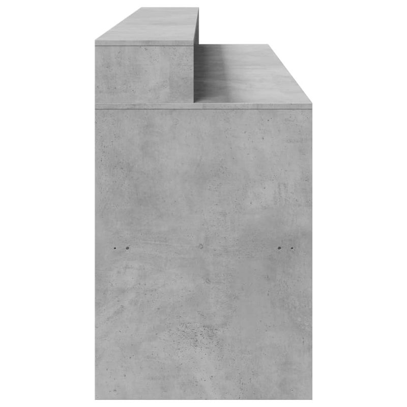 Casa si Gradina - Mobilier - Mese si birouri - Birouri - Birou cu lumini LED, gri beton, 200x55x91 cm, lemn prelucrat - Infinity.ro