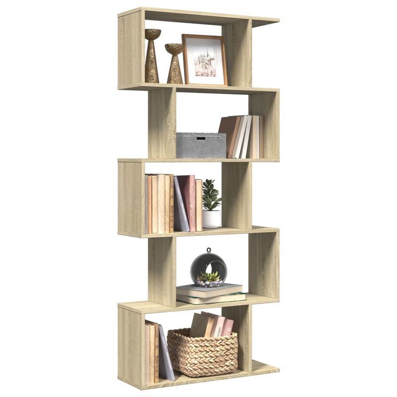 Casa si Gradina - Mobilier - Biblioteci si rafturi - Biblioteci - Biblioteca/separator 5 niveluri stejar sonoma 70x24x161 cm lemn - Infinity.ro