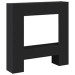 Casa si Gradina - Termice - Sobe, Seminee si accesorii - Accesorii seminee si sobe - Masca de semineu, negru, 81x18x82 cm, lemn prelucrat - Infinity.ro