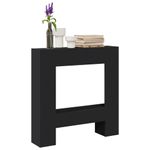 Casa si Gradina - Termice - Sobe, Seminee si accesorii - Accesorii seminee si sobe - Masca de semineu, negru, 81x18x82 cm, lemn prelucrat - Infinity.ro