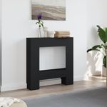 Casa si Gradina - Termice - Sobe, Seminee si accesorii - Accesorii seminee si sobe - Masca de semineu, negru, 81x18x82 cm, lemn prelucrat - Infinity.ro