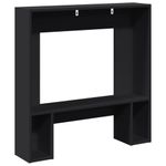 Casa si Gradina - Termice - Sobe, Seminee si accesorii - Accesorii seminee si sobe - Masca de semineu, negru, 81x18x82 cm, lemn prelucrat - Infinity.ro