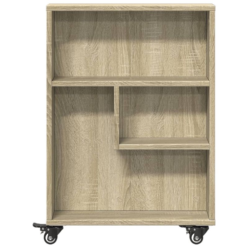 Casa si Gradina - Mobilier - Biblioteci si rafturi - Biblioteci - Carucior depozitare ingust, stejar sonoma, 48x13x68 cm, lemn - Infinity.ro