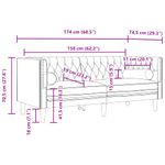 Casa si Gradina - Mobilier - Seturi de mobilier - Seturi living - Set canapele Chesterfield cu perne rulou, 3 piese, catifea, gri deschis - Infinity.ro