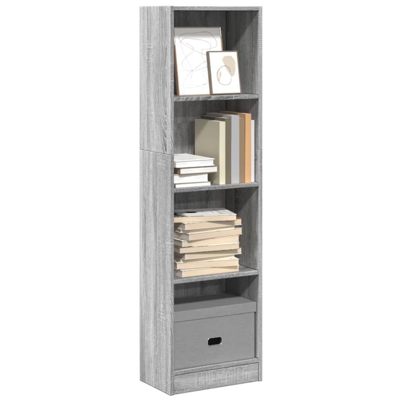 Casa si Gradina - Mobilier - Biblioteci si rafturi - Biblioteci - Biblioteca, gri sonoma, 40x24x143 cm, lemn prelucrat - Infinity.ro
