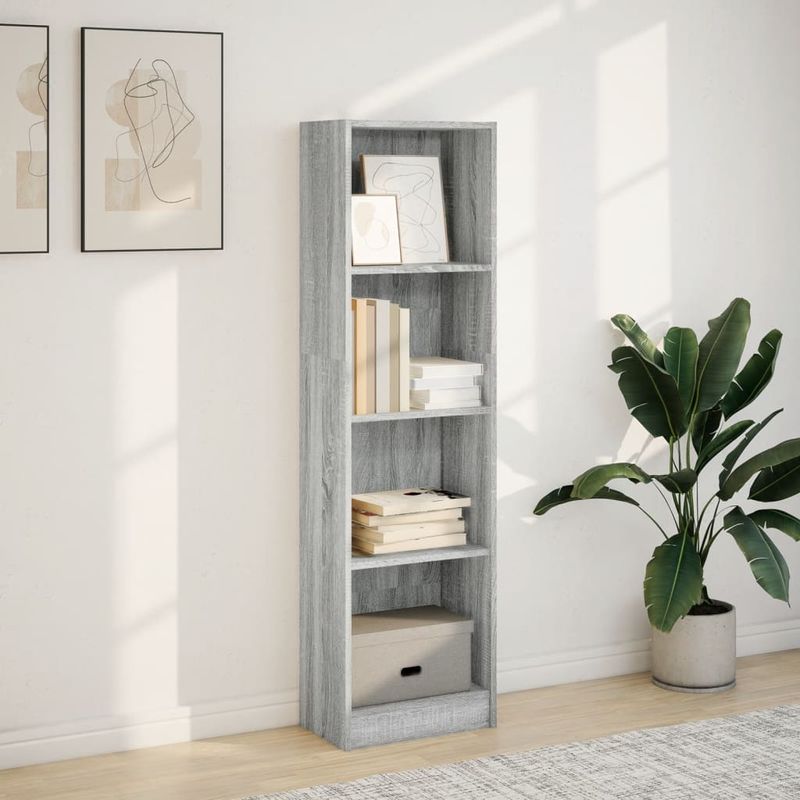 Casa si Gradina - Mobilier - Biblioteci si rafturi - Biblioteci - Biblioteca, gri sonoma, 40x24x143 cm, lemn prelucrat - Infinity.ro