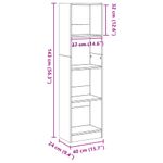 Casa si Gradina - Mobilier - Biblioteci si rafturi - Biblioteci - Biblioteca, gri sonoma, 40x24x143 cm, lemn prelucrat - Infinity.ro