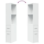 Casa si Gradina - Mobilier - Dulapuri si sifoniere - Dulapuri - Dulap de baie ingust cu roti, alb, lemn prelucrat - Infinity.ro