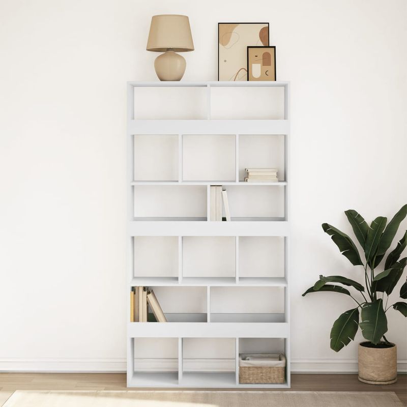 Casa si Gradina - Mobilier - Biblioteci si rafturi - Biblioteci - Biblioteca, alb, 100x33x187,5 cm, lemn prelucrat - Infinity.ro