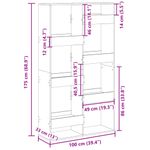 Casa si Gradina - Mobilier - Biblioteci si rafturi - Biblioteci - Biblioteca, stejar sonoma, 100x33x175 cm, lemn prelucrat - Infinity.ro