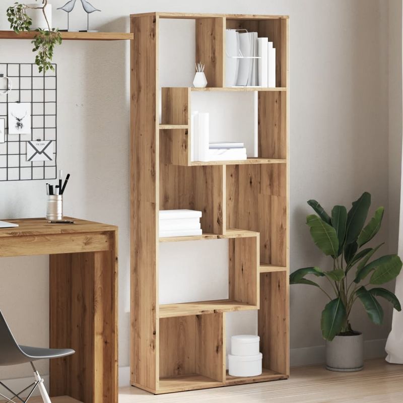 Casa si Gradina - Mobilier - Biblioteci si rafturi - Biblioteci - Biblioteca, stejar artizanal, 67x24x161 cm, lemn prelucrat - Infinity.ro