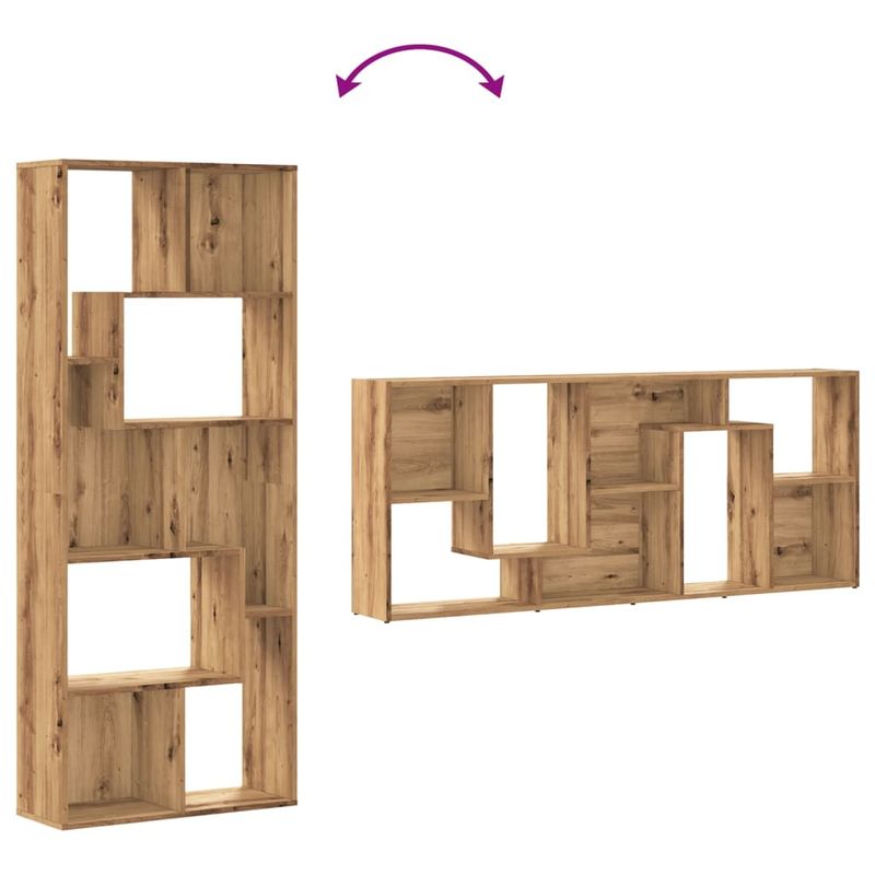 Casa si Gradina - Mobilier - Biblioteci si rafturi - Biblioteci - Biblioteca, stejar artizanal, 67x24x161 cm, lemn prelucrat - Infinity.ro