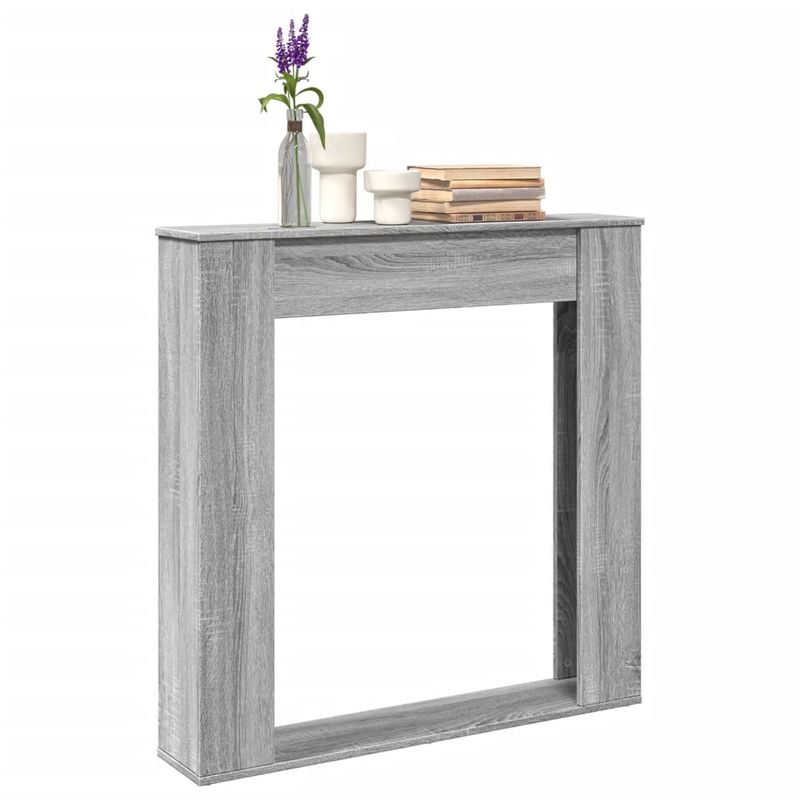 Casa si Gradina - Termice - Sobe, Seminee si accesorii - Accesorii seminee si sobe - Masca de semineu, sonoma gri, 100x20x100 cm, lemn prelucrat - Infinity.ro