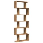 Casa si Gradina - Mobilier - Biblioteci si rafturi - Biblioteci - Biblioteca/separator 6 nivel stejar artizanal 70x24x193 cm lemn - Infinity.ro