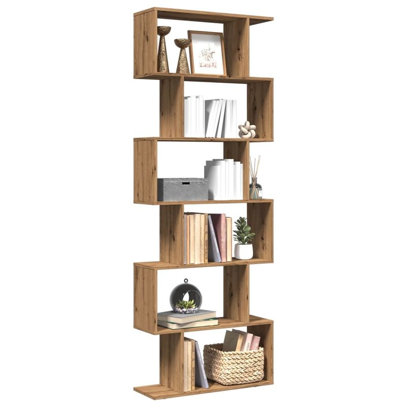 Casa si Gradina - Mobilier - Biblioteci si rafturi - Biblioteci - Biblioteca/separator 6 nivel stejar artizanal 70x24x193 cm lemn - Infinity.ro