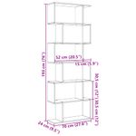 Casa si Gradina - Mobilier - Biblioteci si rafturi - Biblioteci - Biblioteca/separator 6 nivel stejar artizanal 70x24x193 cm lemn - Infinity.ro